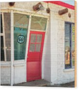The Bent Door - Adrian, Texas - Route 66 Wood Print