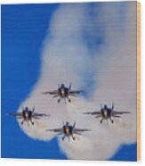 The Blue Angels - U.s. Navy Flight Demonstration Squadron Wood Print