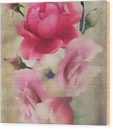 The Blush Is Still On The Rose Wood Print