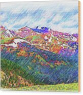 The Colorado Continental Divide On Loveland Pass Wood Print