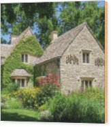 The Cotswold Cottage Wood Print