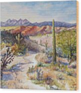 The Four Peaks In Arizona Wood Print