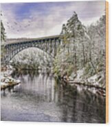 The French King Bridge In Winter Wood Print
