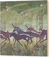 The Gallop Wood Print