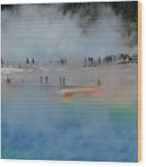 The Grand Prismatic And The Boardwalk Wood Print