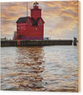 The Holland Harbor Lighthouse Wood Print
