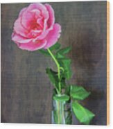 The Last One Rose Wood Print