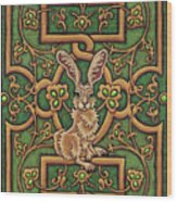 The Legend Of Hare Terra. Illuminated Book Cover. Emerald Wood Print