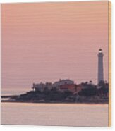The Lighthouse In Punta Secca At Sunset Wood Print