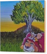 The Lion Kings Tree Of Life Wood Print