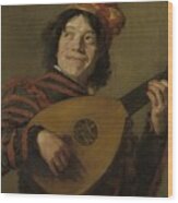 The Lute Player #1 Wood Print
