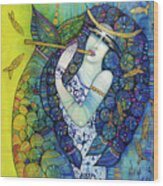 The Mermaid From Porto Wood Print