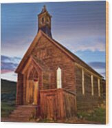 The Methodist Church In Bodie Wood Print