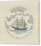 The Polacca Agios Nikolaos - 1809 - Miniature Wood Print