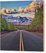 The Road To Alaska Wood Print