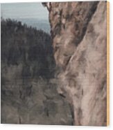 The Rock Climber Wood Print