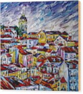 The Roofs Of Lisbon Wood Print