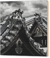The Rooftops Of Historic Gion, Kyoto, Japan Wood Print