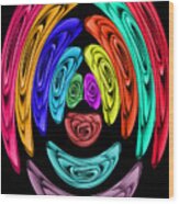 The Rose Clown Abstract Wood Print