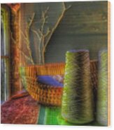 The Sewing Basket Wood Print