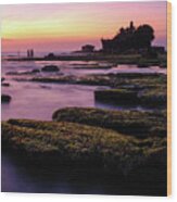 The Temple By The Sea - Tanah Lot Sunset, Bali Wood Print