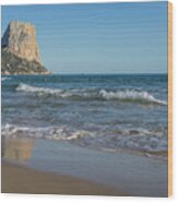 The South Face Of The Penon De Ifach In Calpe Wood Print