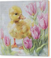 The Sweetest Little Duckling Wood Print