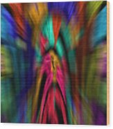 The Time Tunnel In Living Color - Abstract Wood Print