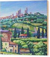 The Towers Of San Gimignano Wood Print