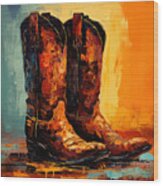 The Trail Less Traveled - Colorful Western Art Wood Print