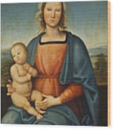 The Virgin And Child Wood Print