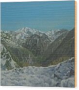 Winter In The White Mountains Crete Wood Print