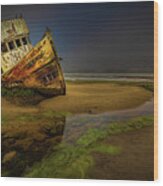 The Wreck Of The Point Reyes Wood Print