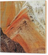 Thunupa Volcano Colours Detail Bolivia Wood Print