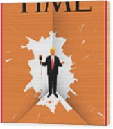 Time Trump Cover Wood Print