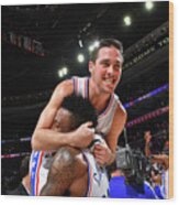 T.j. Mcconnell And Robert Covington Wood Print