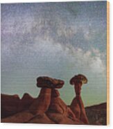 Toadstool Hoodoos With The Full Arch Wood Print