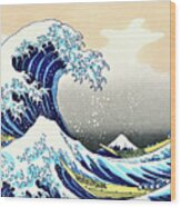 Top Quality Art - The Great Wave Off Kanagawa Wood Print