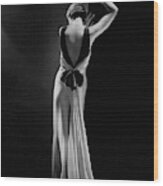 Toto Koopman In Evening Dress By Augustabernard, Paris, 1933 Wood Print