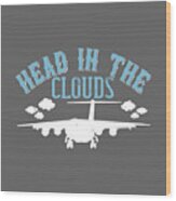 Traveler Gift Head In The Clouds Wood Print