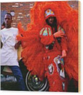 Treme - Mardi Gras Black Indian Parade, New Orleans Wood Print