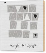Triangle Dot Squiggle Wood Print