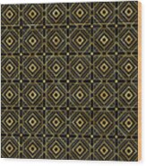 Triangula - Gold Black Art Deco Seamless Pattern Wood Print
