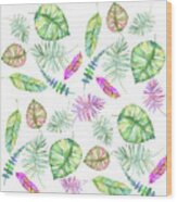 Tropic Leaves Wood Print