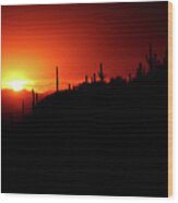 Tucson Sunset Wood Print