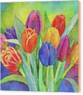Tulip Medley Wood Print