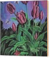 Tulips ,a Springtime Delight Wood Print