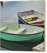Two Rowboats In Nova Scotia Wood Print