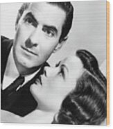 Tyrone Power And Gene Tierney In The Razor's Edge -1946-, Directed By Edmund Goulding. Wood Print