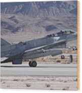 Uae Block 60 F-16 Recovering To Nellis Afb Wood Print